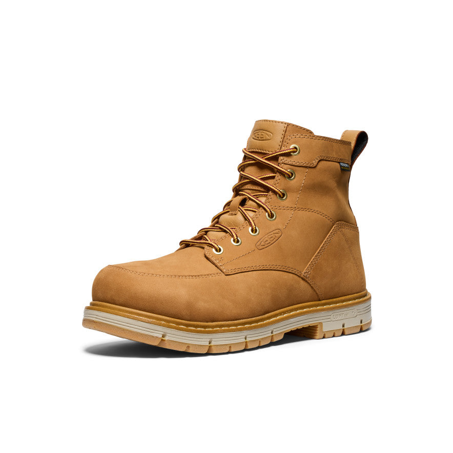 Men's San Jose 6 Waterproof 90° Heel Boot (Aluminum Toe) | Bistre/Gum - Image 3