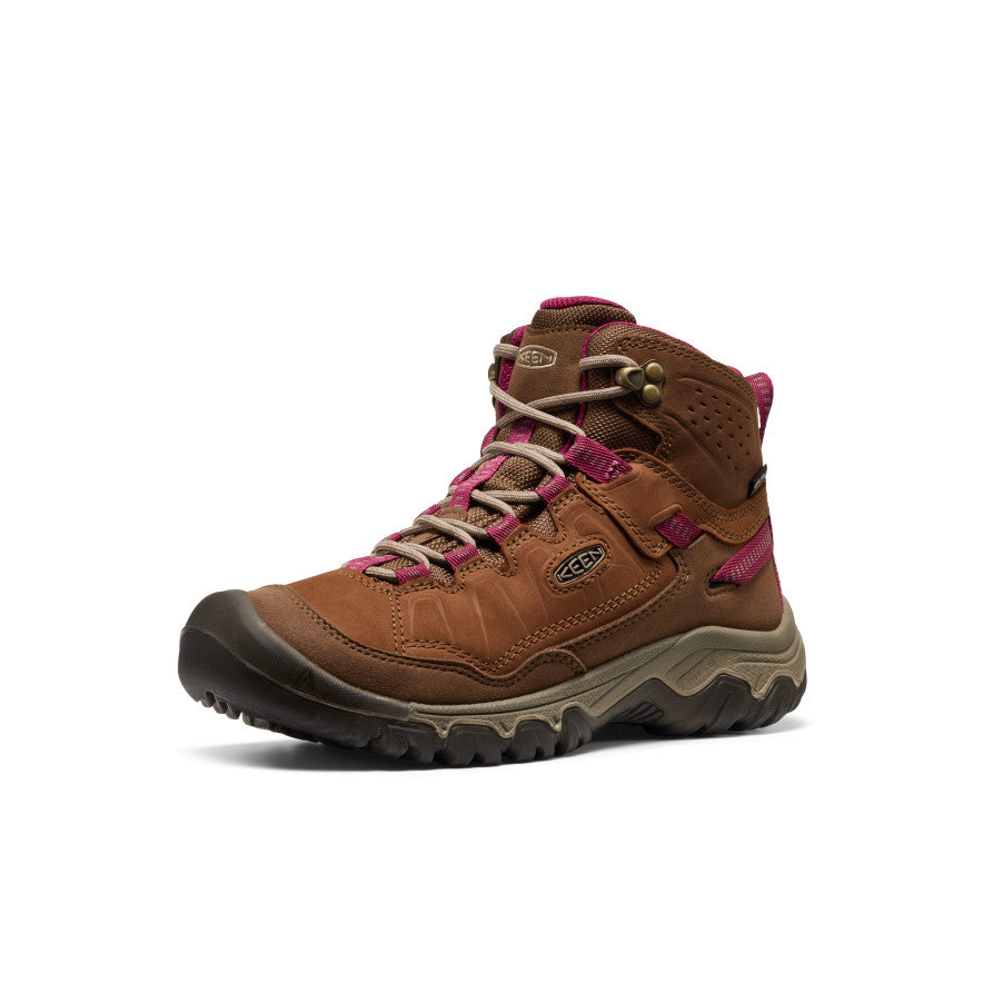 Women's Targhee IV Waterproof Hiking Boot | Bison/Beaujolais - Image 3