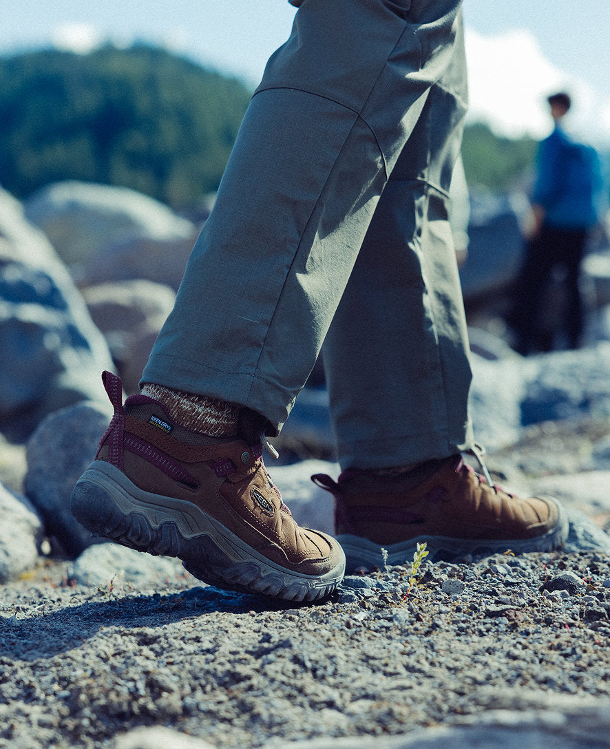 Women's Targhee IV Waterproof Hiking Shoe | Bison/Beaujolais - Image 8