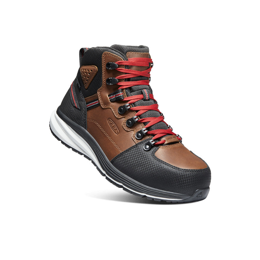 Men's Red Hook Waterproof Boot (Carbon Toe) | Tobacco/Black - Image 3
