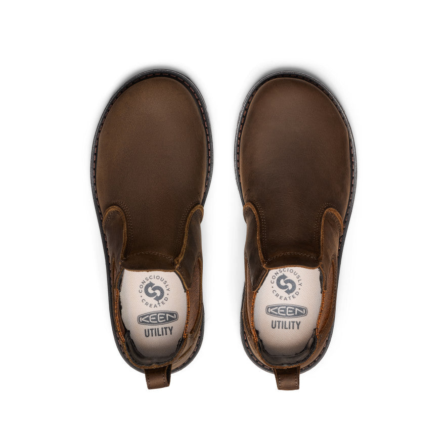 Women's San Jose Chelsea 90?? Heel Boot (Aluminum Toe) | Cascade Brown/Black - Image 4