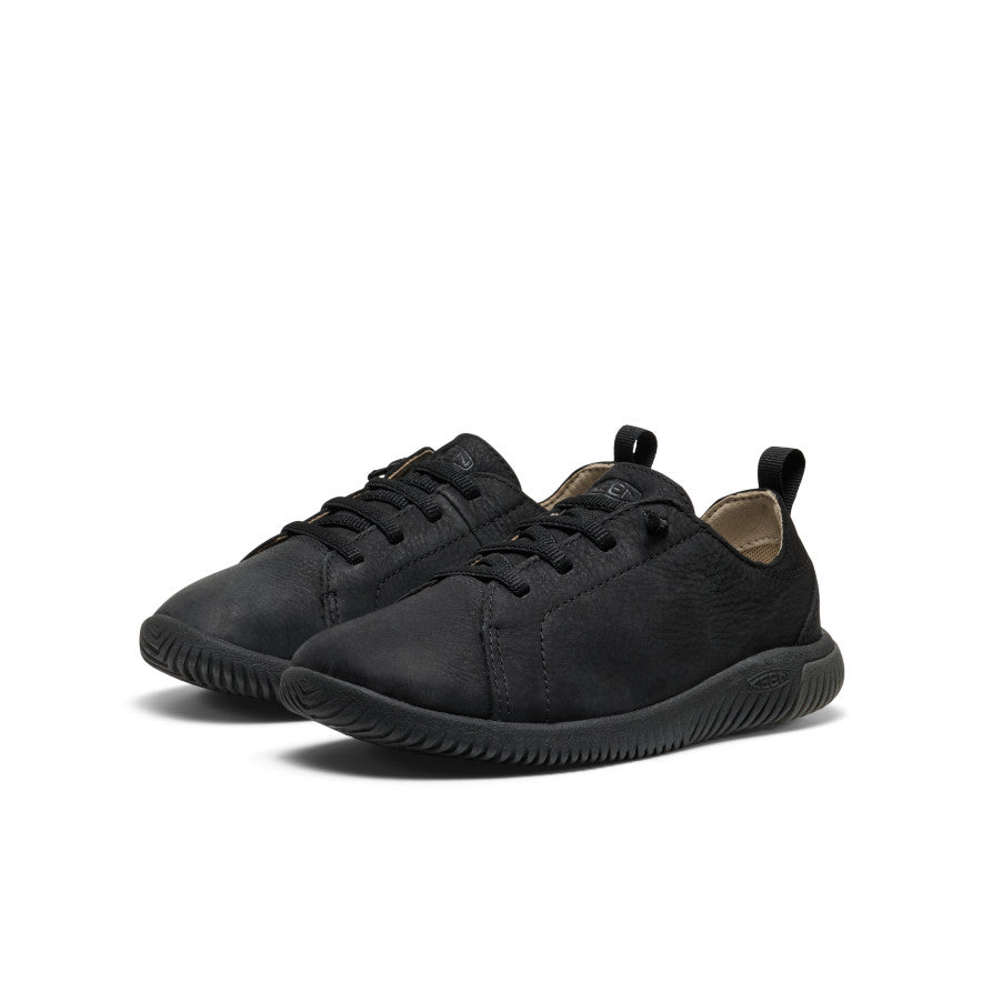 Big Kids' KNX Leather Sneaker | Triple Black - Image 3