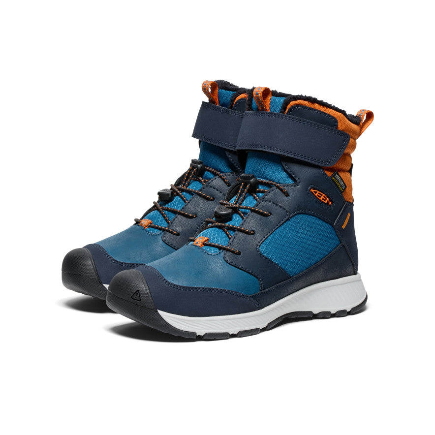 Big Kids' Skua Waterproof Winter Boot | Sky Captain/Gold Flame - Image 2