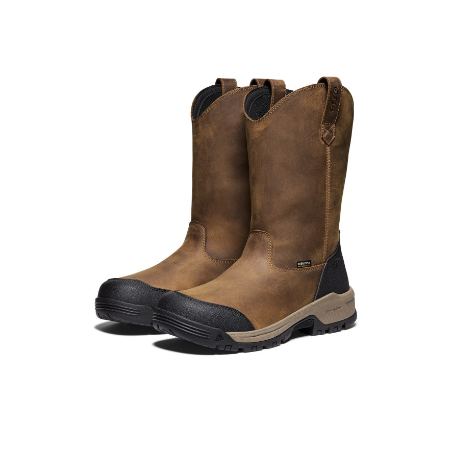 Men's Evanston Pull-On Waterproof Boot (Soft Toe) | Bison/Black - Image 2