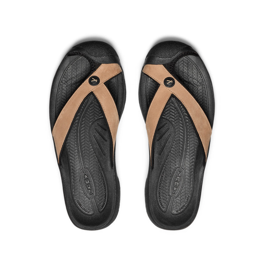 Men's Waimea Leather Flip-Flop | Cornstalk/Black - Image 4