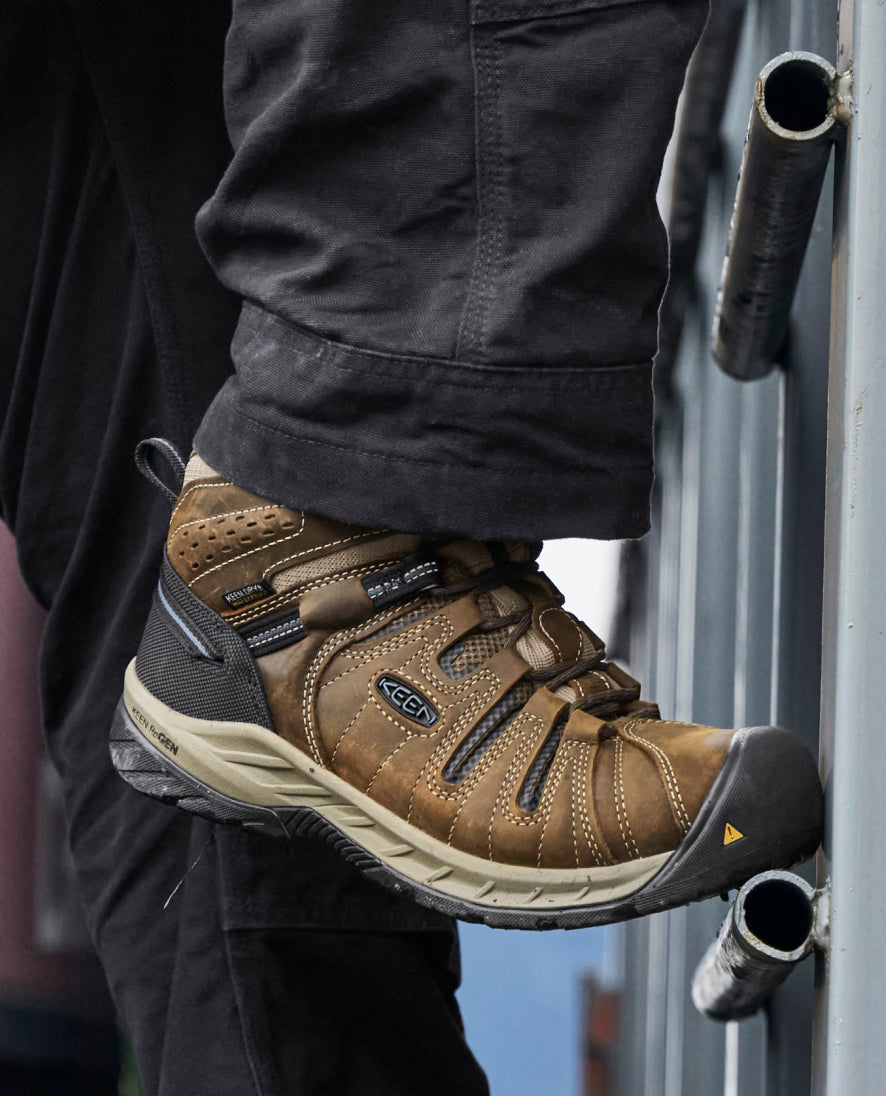 Men's Flint II Waterproof Boot (Steel Toe) | Cascade Brown/Orion Blue - Image 7