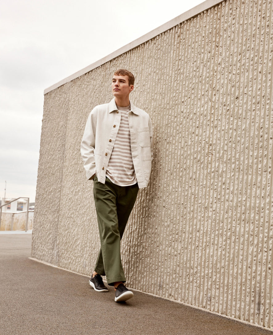 Men's KNX Leather Sneaker | Star White/Star White - Image 8