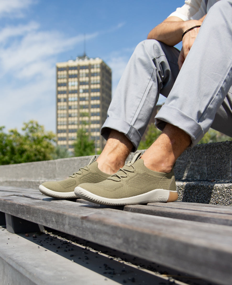 Men's KNX Knit Sneaker | Martini Olive/Plaza Taupe - Image 8