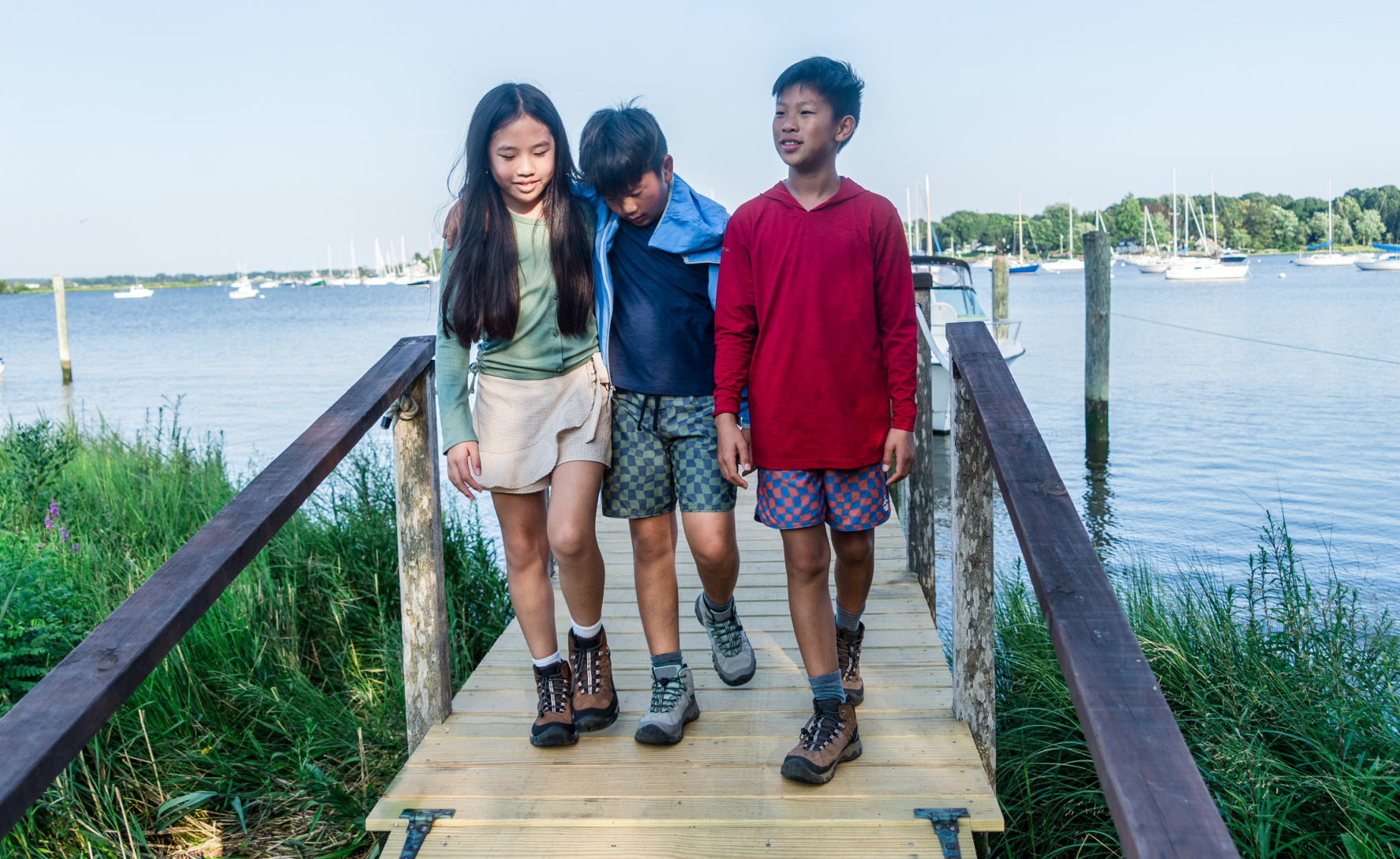 Big Kids' Targhee IV Waterproof Hiking Boot | Bison/Brindle - Image 7