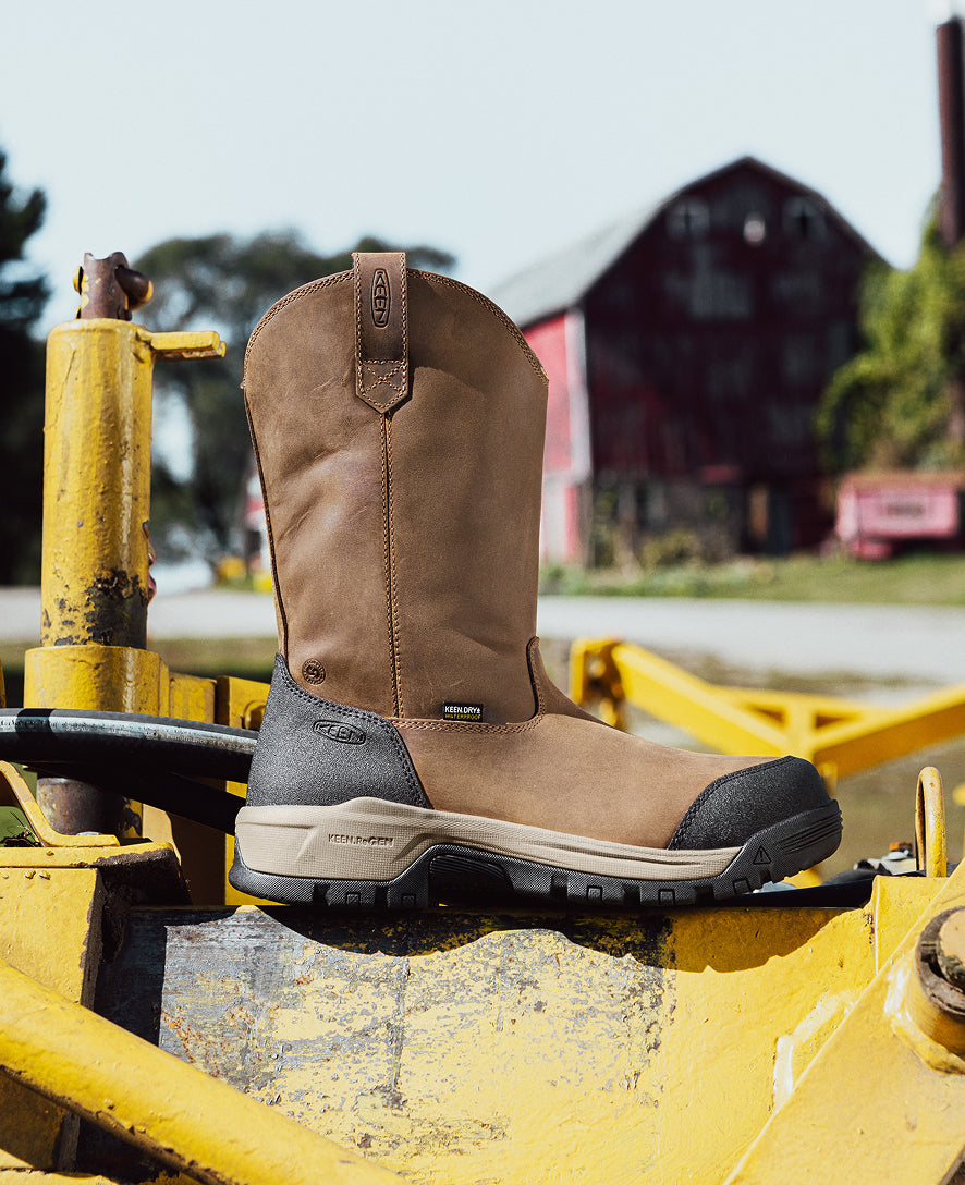 Men's Evanston Pull-On Waterproof Boot (Carbon Toe) | Bison/Black - Image 9