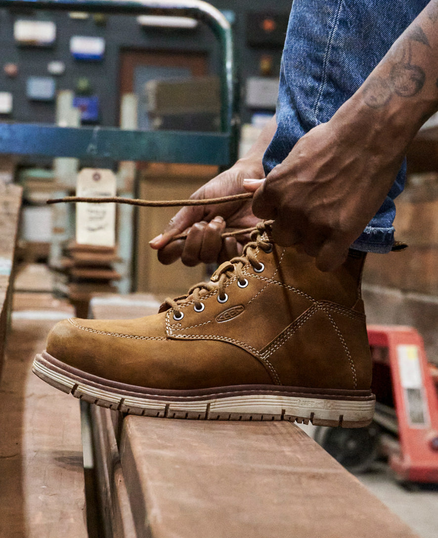 Women's San Jose 6 Waterproof Boot (Aluminum Toe) | Almond/Gum - Image 8