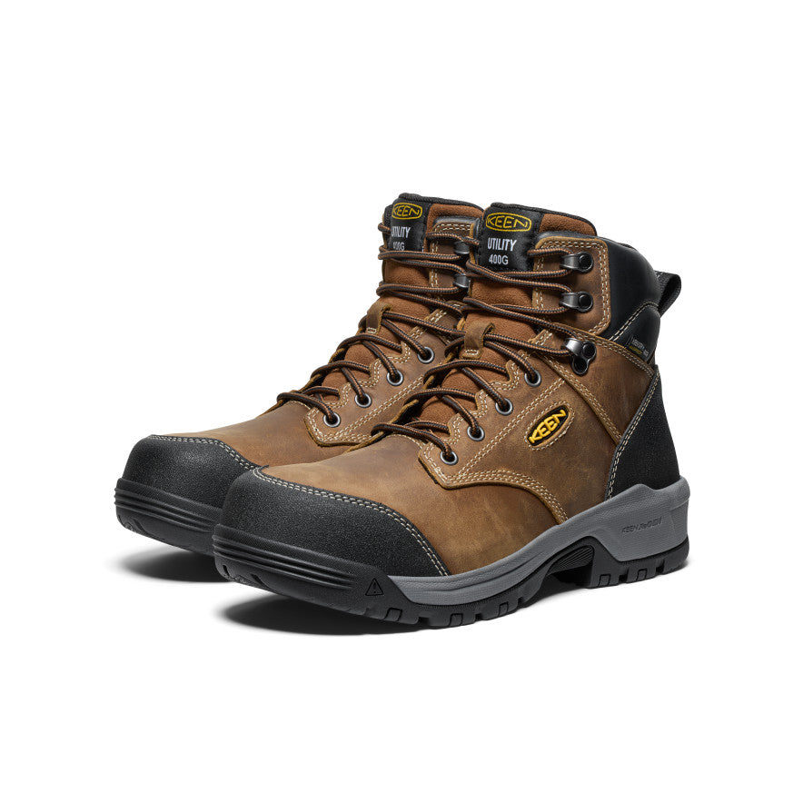 Men's Evanston 6 Insulated Waterproof Boot (Carbon Toe) | Bison/Black - Image 2