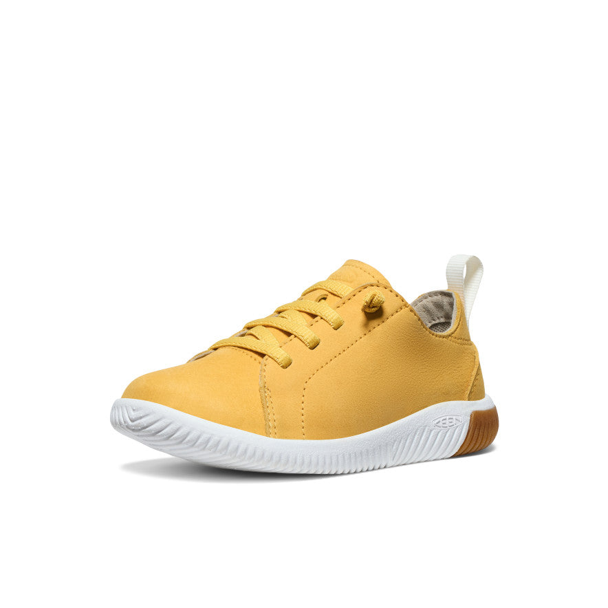 Little Kids' KNX Leather Sneaker | Daffodil/Star White - Image 3
