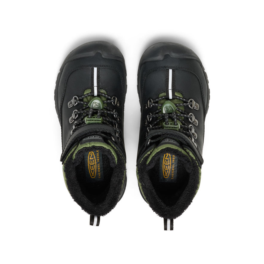 Little Kids' Kanibou Waterproof Winter Boot | Black/Bronze Green - Image 4