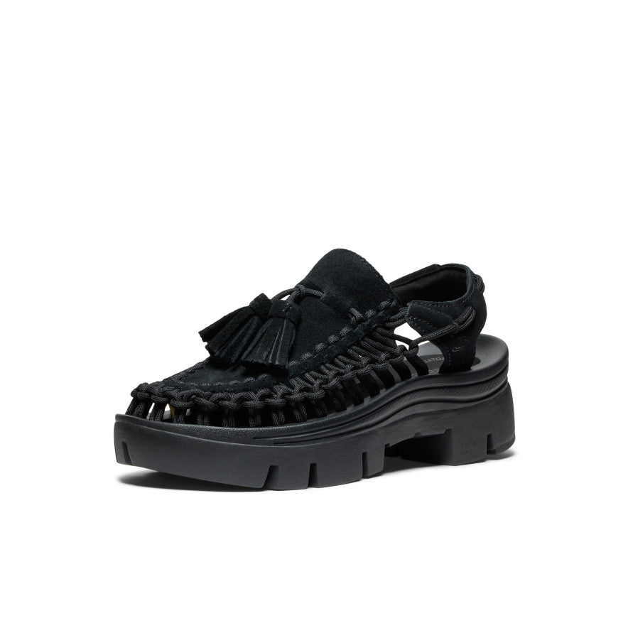 All Gender UNEEK PLT Tassel Sneaker | Black/Black - Image 3