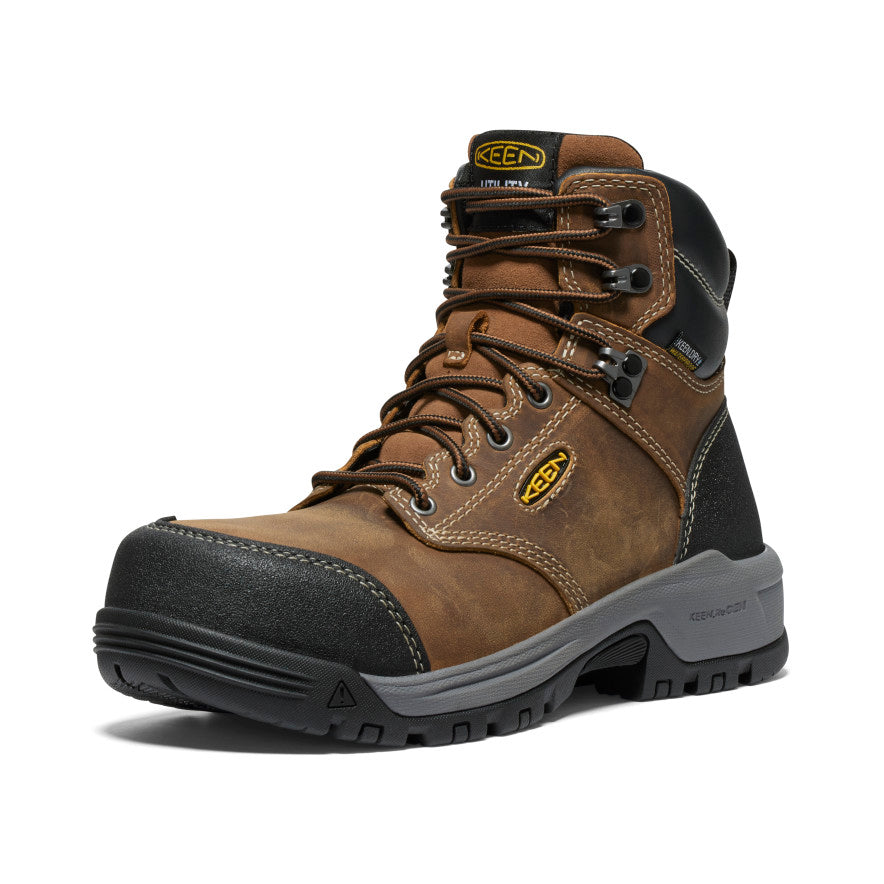 Women's Evanston 6 Waterproof Boot (Carbon Toe) | Bison/Black - Image 3
